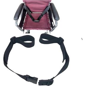 Two-Piece Wheelchair Safety Strap Seat Belt Adjustable Anti-Fall Size-Suitable Adjustable Universal Harness with Buckle Patients Strap Chair Medical Seniors Disable Prevent Sliding Belt(1set Black)