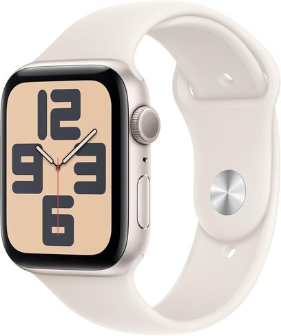 Apple Watch SE (2nd Gen) [GPS 40mm] Smartwatch with Starlight Aluminium Case with Starlight Sport Band S/M. Fitness and Sleep Trackers, Crash Detection, Heart Rate Monitor, Retina Display in Saudi Arabia