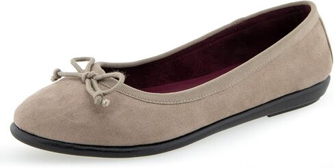 Aerosoles Women's HOMEBET Ballet Flat, Black Faux Suede, 8.5 in Saudi Arabia