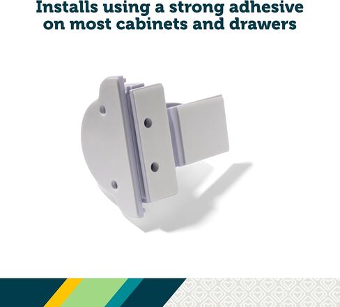 Safety 1ˢᵗ® Secure-to-Explore Adhesive Magnetic Locks, 2 Locks and 1 Key, White in Saudi Arabia