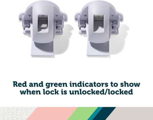 Safety 1ˢᵗ® Secure-to-Explore Adhesive Magnetic Locks, 2 Locks and 1 Key, White in Saudi Arabia