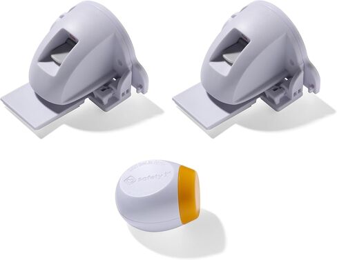 Safety 1ˢᵗ® Secure-to-Explore Adhesive Magnetic Locks, 2 Locks and 1 Key, White in Saudi Arabia
