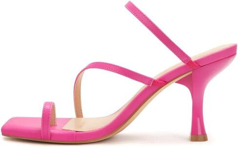 Carcuume Women's Square Toe Heeled Sandals Strappy Kitten Heels in Saudi Arabia