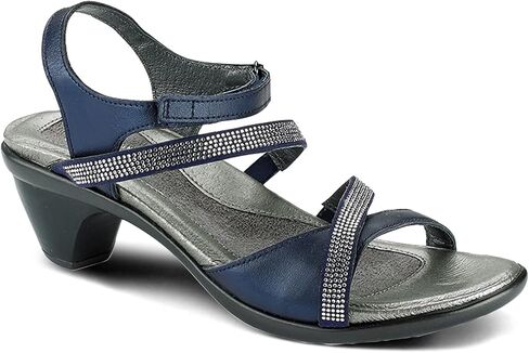 NAOT Footwear Innovate Women’s Heel Rhinestone Sandal with Cork Footbed and Arch Support Footbed - Adjustable Ankle Strap - Comfort and Support – Lightweight and Perfect for Travel in Saudi Arabia