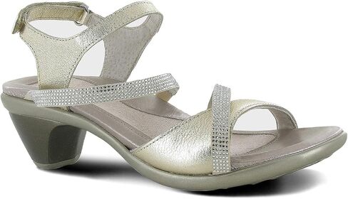 NAOT Footwear Innovate Women’s Heel Rhinestone Sandal with Cork Footbed and Arch Support Footbed - Adjustable Ankle Strap - Comfort and Support – Lightweight and Perfect for Travel in Saudi Arabia