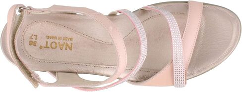 NAOT Footwear Innovate Women’s Heel Rhinestone Sandal with Cork Footbed and Arch Support Footbed - Adjustable Ankle Strap - Comfort and Support – Lightweight and Perfect for Travel in Saudi Arabia