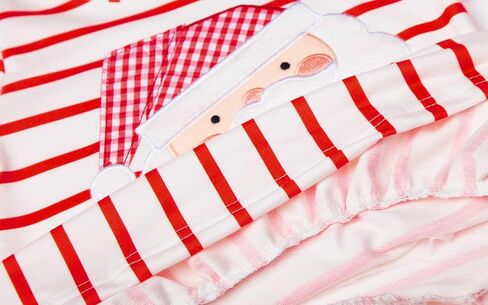 Mud Kingdom Girls Christmas Dress Long Sleeve Santa Claus Party Gift A-Lined Loose Fit in Kuwait