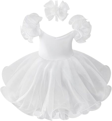 Jenniferwu EB053C Infant Toddler Baby Newborn Little Girl's Pageant Party Birthday Dress in Saudi Arabia