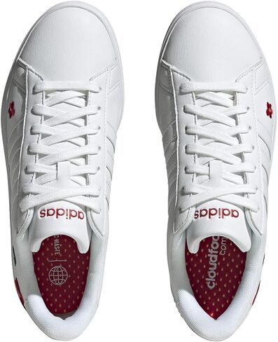 adidas Women's Grand Court 2.0 Tennis Flower Print Shoes, Cloud White, 8.5 in Saudi Arabia