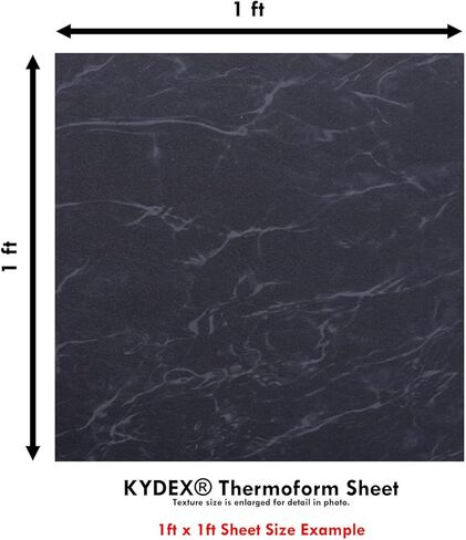 KYDEX Thermoform Sheet - (P1 Texture) - (Infused Print) - (12in x 12in) - (Compatible with Mossy Oak - Elements - Aqua - Purple Haze) - (1 Sheet) - (for Holster Making & Hobby) - (USA Made) in Kuwait