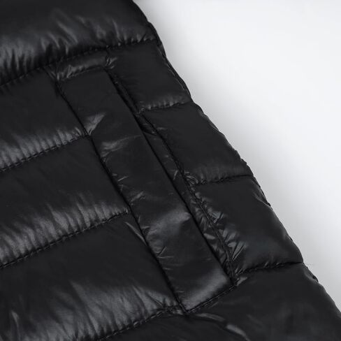 HILEELANG Kids Boy Girl Puffer Jacket Coat Hood Mid Length Light Weight Warm Insulated Padded Classic Solid Winter Outwear in Kuwait
