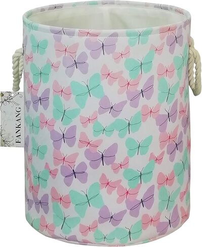 FANKANG Storage Baskets,Collapsible Convenient Nursery Hamper/Laundry Bin/Toy Collection Organizer for Kid's Room（Butterfly） in Saudi Arabia