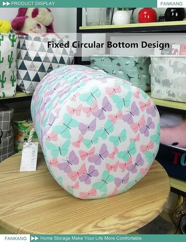 FANKANG Storage Baskets,Collapsible Convenient Nursery Hamper/Laundry Bin/Toy Collection Organizer for Kid's Room（Butterfly） in Saudi Arabia