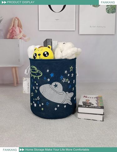 FANKANG Storage Baskets,Collapsible Convenient Nursery Hamper/Laundry Bin/Toy Collection Organizer for Kid's Room（Butterfly） in Saudi Arabia