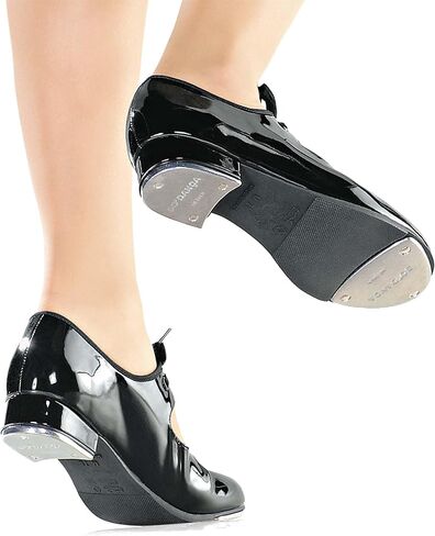 Tyette Vegan Tap Shoes for Beginners, Elastic Snaps, Flexible Sole, Aluminum Taps - TA35 Val - TA36 Valiant in Saudi Arabia