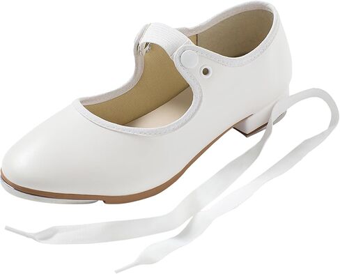 Tyette Vegan Tap Shoes for Beginners, Elastic Snaps, Flexible Sole, Aluminum Taps - TA35 Val - TA36 Valiant in Saudi Arabia