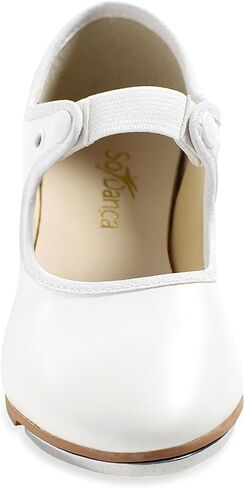 Tyette Vegan Tap Shoes for Beginners, Elastic Snaps, Flexible Sole, Aluminum Taps - TA35 Val - TA36 Valiant in Saudi Arabia