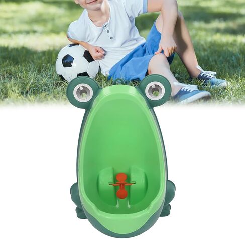 Potty Training Urinal for Boys, Cute Frog Standing Mounted Urinal with Aiming Target and Suction Cup, Bathroom Toilet Pee Trainer for Kids Toddlers Children Boy (Green) in Saudi Arabia