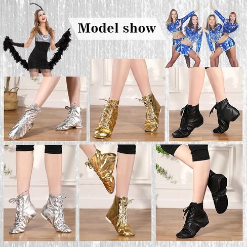 HIPPOSEUS Lace up Jazz Dance Boot Split Sole Ballet Modern Dance Ankle Shoe for Women and Men,Model PUGB in Kuwait