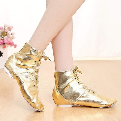 HIPPOSEUS Lace up Jazz Dance Boot Split Sole Ballet Modern Dance Ankle Shoe for Women and Men,Model PUGB in Kuwait