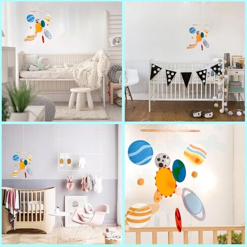 Solar System Mobile for Crib, Space Nursery Decor for Boys & Girls, Baby Crib Mobile Nursery Mobile, Baby Shower Set, Space in Saudi Arabia