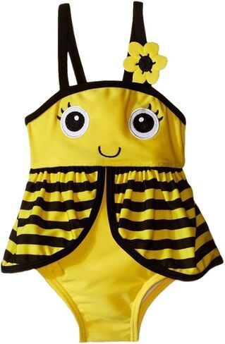 Toddler Bee Baby Girls Flower Flounced One Piece Tankini Swimsuit Swimwear 1-7Years in Saudi Arabia