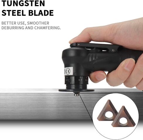 Mini Pneumatic Chamfering Machine, Portable Handheld Air Chamfer Tool for Chamfering Metal 45 degree Arc Corner Beveling Trimming Deburring Machine in Kuwait