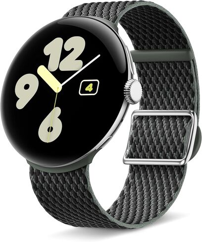 Google Pixel Watch Crafted Leather Band - Only Compatible with The 45mm Pixel Watch 3 - Obsidian - Small in Kuwait
