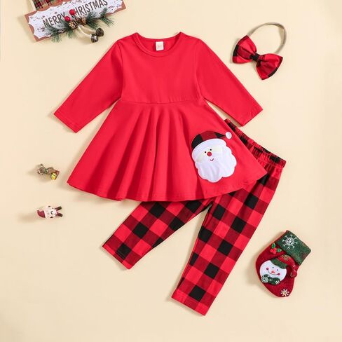 Toddler Baby Girls Floral Outfit Ruffle Shirt Pants Clothes Set in Kuwait