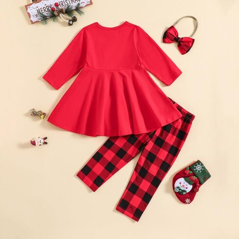Toddler Baby Girls Floral Outfit Ruffle Shirt Pants Clothes Set in Kuwait