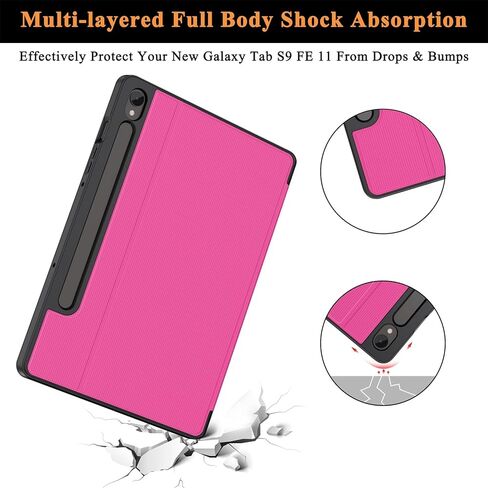 Soke Case for Samsung Galaxy Tab S9 /S9 FE 5G 2023 - Shockproof Stand Folio Case,Multi-Viewing Angles,Soft TPU Back Cover for Galaxy Tab S9 FE 10.9"/S9 11 inch Tablet,Citrus in Kuwait