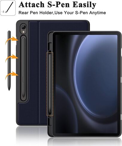 Soke Case for Samsung Galaxy Tab S9 /S9 FE 5G 2023 - Shockproof Stand Folio Case,Multi-Viewing Angles,Soft TPU Back Cover for Galaxy Tab S9 FE 10.9"/S9 11 inch Tablet,Citrus in Kuwait