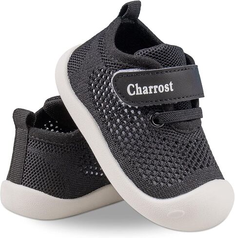 Charrost Toddler Baby Girl Boy First Walking Shoes Checkered Sneakers Sizes 3/4/5/6/7/8T. Soft, Cute,Flexible for First Walkers. Non-Slip, Slip On, Wide Toe Box Indoors Outdoors in Saudi Arabia