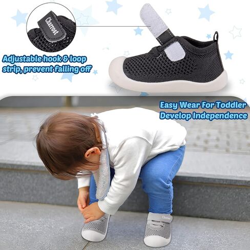 Charrost Toddler Baby Girl Boy First Walking Shoes Checkered Sneakers Sizes 3/4/5/6/7/8T. Soft, Cute,Flexible for First Walkers. Non-Slip, Slip On, Wide Toe Box Indoors Outdoors in Saudi Arabia