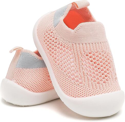 Charrost Toddler Baby Girl Boy First Walking Shoes Checkered Sneakers Sizes 3/4/5/6/7/8T. Soft, Cute,Flexible for First Walkers. Non-Slip, Slip On, Wide Toe Box Indoors Outdoors in Saudi Arabia