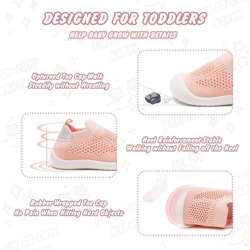 Charrost Toddler Baby Girl Boy First Walking Shoes Checkered Sneakers Sizes 3/4/5/6/7/8T. Soft, Cute,Flexible for First Walkers. Non-Slip, Slip On, Wide Toe Box Indoors Outdoors in Saudi Arabia