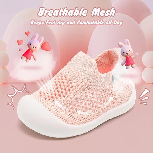 Charrost Toddler Baby Girl Boy First Walking Shoes Checkered Sneakers Sizes 3/4/5/6/7/8T. Soft, Cute,Flexible for First Walkers. Non-Slip, Slip On, Wide Toe Box Indoors Outdoors in Saudi Arabia