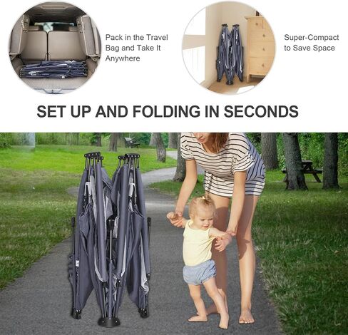 Foldable Baby Gate Playpen, 47"x47"(15.5 sq. ft Space), Extra Large Playards for Toddler, Indoor & Outdoor, Kids Activity Center, Suitable for Home Travel Picnic (47 * 47 INCHES) in Saudi Arabia