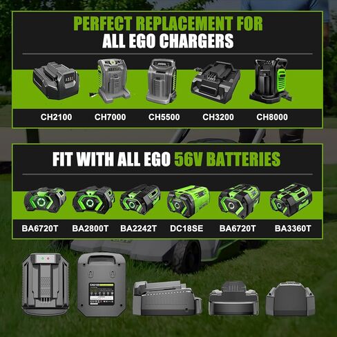【Faster】 Replacement Charger for EGO Battery Charger 56V Replace for Ego Charger CH3200 CH5500 CH2800D Model CH2100 (2.0) in Saudi Arabia