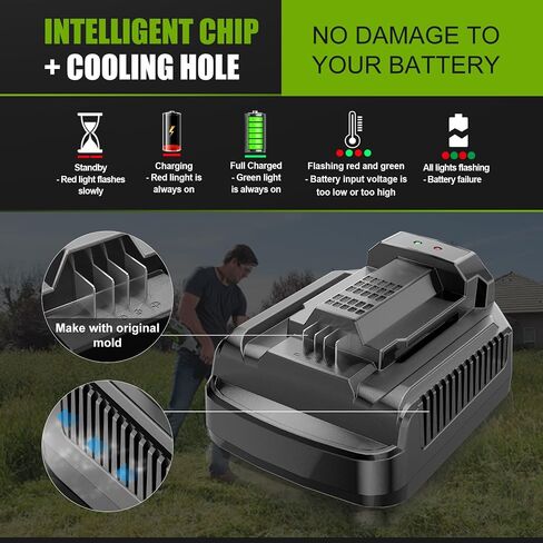 【Faster】 Replacement Charger for EGO Battery Charger 56V Replace for Ego Charger CH3200 CH5500 CH2800D Model CH2100 (2.0) in Saudi Arabia