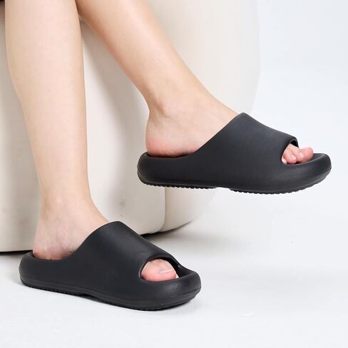 Pillow Slippers for Women and Men, Cloud Slides Shower Sandals House Shoes, Comfy and Cushioned Thick Sole in Saudi Arabia