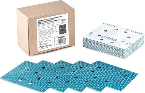 toolant 1/4 Sheet Sandpaper, 400 Grit Diamond Shape Sander Sheets for Woodworking,4.5" x 5.7" Size(50 Pack) Hook & Loop Backing for Palm Sander in Saudi Arabia