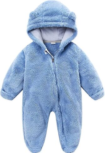 CAHL&FAUO Newborn Baby Fleece Romper Infant Onesie Warm Jumpsuit Toddler Outfit in Saudi Arabia