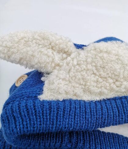 ZWA Baby Girls Boys Winter Hat Scarf Earflap Hood Scarves Toddler Kids Cute Rabbit Ears Hat in Saudi Arabia