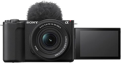 Sony Alpha ZV-E10 II Mirrorless Camera with E PZ 16-50mm f/3.5-5.6 OSS II Lens, Black, Bundle with 64GB Memory Card, 40.5mm Filter Kit and Shoulder Bag in Saudi Arabia