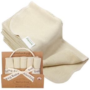 10 Pack Organic Baby Washcloths - 100% Organic Cotton Reusable Baby Wipes for Delicate Skin, Ultra Soft and Gentle Kids Face Wipes, Perfect for Newborn Kids Girls and Boys (Multicolor)