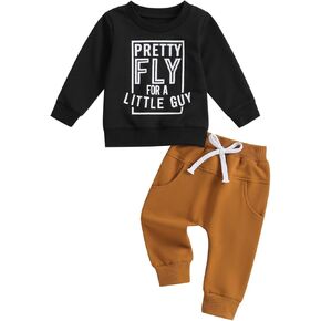 VISGOGO Baby Boy Clothes 3 6 Months,Toddler Hooded Outfits 12 18M Sweater Sweatpants Fall Winter Infant Clothing