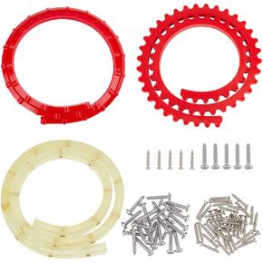 OLYCRAFT 3 Styles 39.3 Inch Polyurethane Flexible Curve Template with 25Pcs Screws Gear Shaping Strip Template Woodworking Profiling Strip for Transferring Curved Patterns Trim Curve Shape