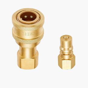 1Set Heavy Duty Brass 1/4" Quick Disconnect Coupler Valve For Carpet Cleaning Wand Truckmount QD