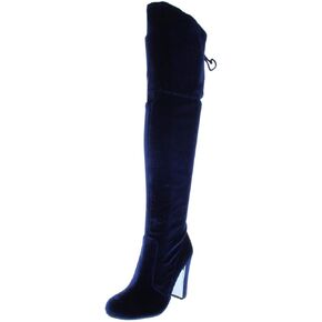 Material Girl Womens Priyanka Closed Toe Knee High Fashion Boots, Navy, Size 7.5